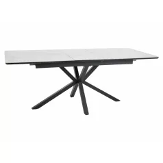 Logan kerámia asztal, 160X90, matt fekete, matt fehér