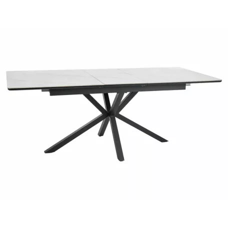Logan kerámia asztal, 160X90, matt fekete, matt fehér
