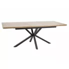 Logan asztal, 160X90, matt fekete, tölgy