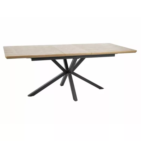 Logan asztal, 160X90, matt fekete, tölgy