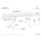 Umberto II asztal, 160X90, fekete, kézműves tölgy