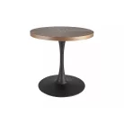 Amadeo asztal, 80X80, matt fekete, dió