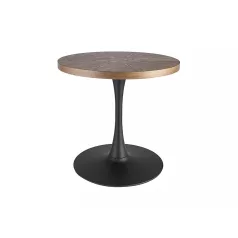 Amadeo asztal, 80X80, matt fekete, dió