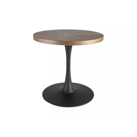 Amadeo asztal, 80X80, matt fekete, dió