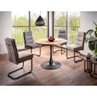 Amadeo asztal, 80X80, matt fekete, dió