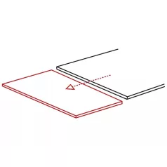 GD017 asztal, 110X74, matt fekete, fehér, márványhatású