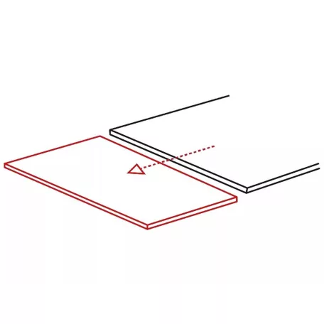 GD017 asztal, 110X74, matt fekete, fehér, márványhatású