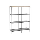 Lex A könyvespolc, 100X36, fekete, fekete / tölgy