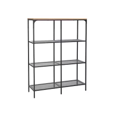 Lex A könyvespolc, 100X36, fekete, fekete / tölgy