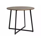 Luna asztal, 90X90, fekete, rusztikus barna