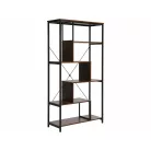 Net A polc, 85X35, fekete, sötét dió