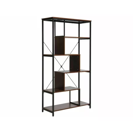 Net A polc, 85X35, fekete, sötét dió