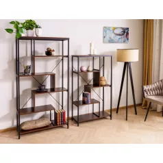 Net A polc, 85X35, fekete, sötét dió