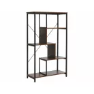 Net B polc, 75X35, fekete, sötét dió