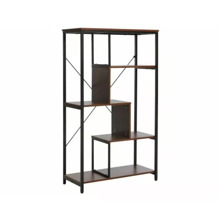 Net B polc, 75X35, fekete, sötét dió