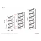 Raw R4 polc, 60X28, fekete, fekete