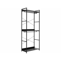 Rin A könyvespolc, 80X40, fekete, fekete