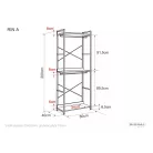 Rin A könyvespolc, 80X40, fekete, fekete