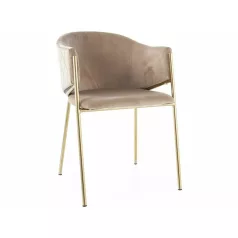 Bono bársonyszék, aranysárga, bézs