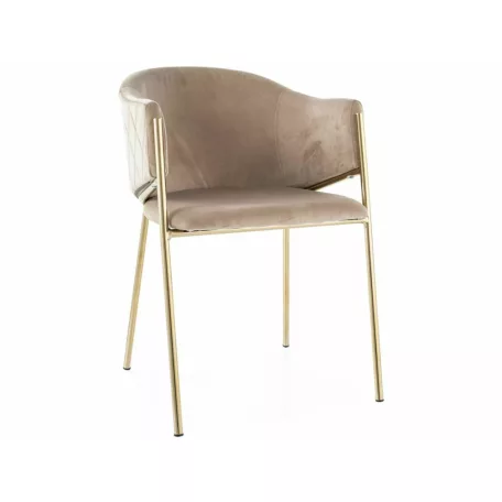 Bono bársonyszék, aranysárga, bézs