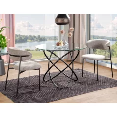 Elton szék, matt fekete, szürke