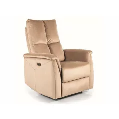 Neptun bársony dönthető fotel, 94X76, fekete, bézs