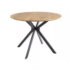 Aster asztal, 100X100, matt fekete, tölgy