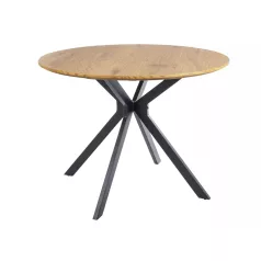 Aster asztal, 100X100, matt fekete, tölgy