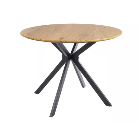 Aster asztal, 100X100, matt fekete, tölgy