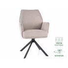 Hugo Brego szék, matt fekete, bézs