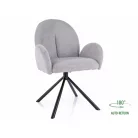 Planet Raven szék, matt fekete, világos szürke