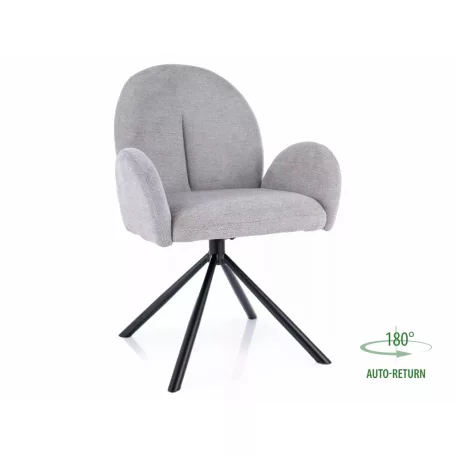 Planet Raven szék, matt fekete, világos szürke