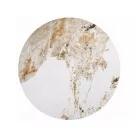 Ciprusi dohányzóasztal A, 73X73, matt fekete + szálcsiszolt arany, fehér fényes márványhatású