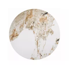   Napa dohányzóasztal, 70X70, bronz+arany, fehér fényes márványhatású