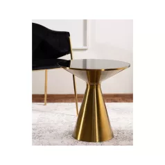 Seti asztal, 50X50, csiszolt arany, fekete