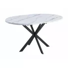 Gaston asztal, 100X100, fekete, fehér, márványhatású