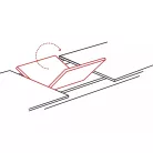 Gaston asztal, 100X100, fekete, fehér, márványhatású