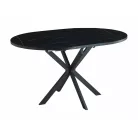 Gaston asztal, 100X100, fekete, fekete márványhatású