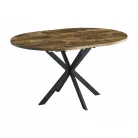 Gaston asztal, 100X100, fekete, szüreti dió