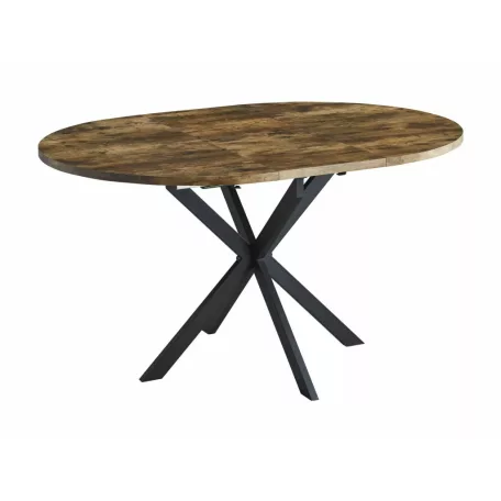 Gaston asztal, 100X100, fekete, szüreti dió