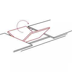 Gaston asztal, 100X100, fekete, szüreti dió