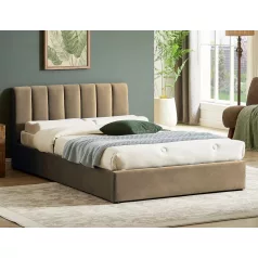 Montreal bársony ágy, 120x200, bézs