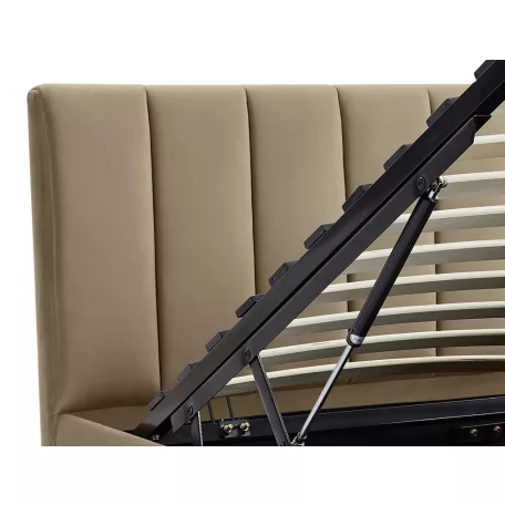 Montreal bársony ágy, 120x200, bézs