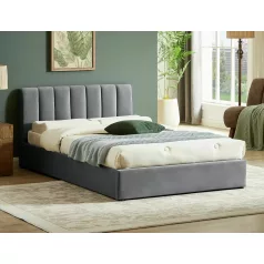Montreal bársony ágy, 120x200, szürke