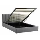 Montreal bársony ágy, 120x200, szürke