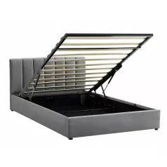 Montreal bársony ágy, 120x200, szürke