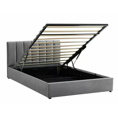 Montreal bársony ágy, 120x200, szürke