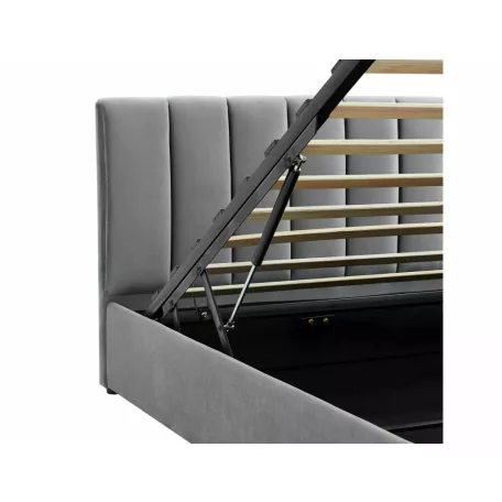 Montreal bársony ágy, 120x200, szürke