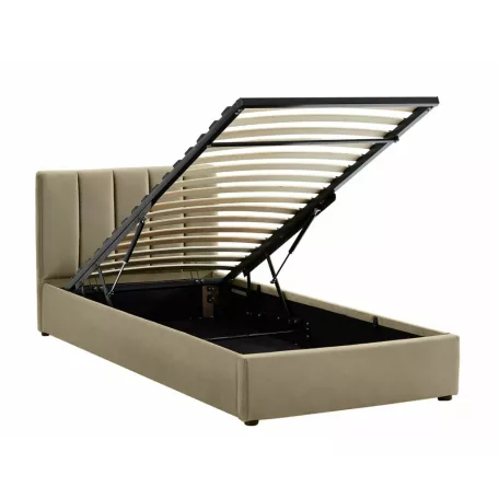 Montreal bársony ágy, 90x200, bézs