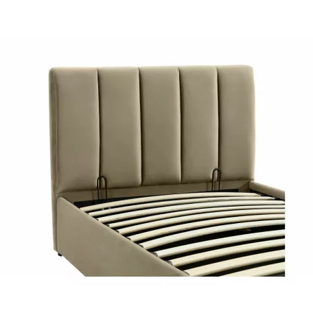 Montreal bársony ágy, 90x200, bézs